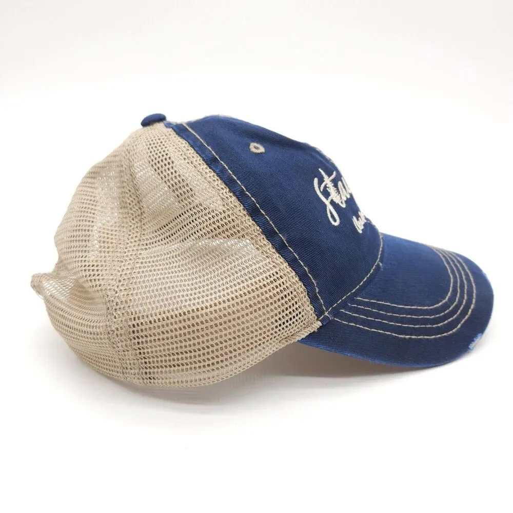 Stay Fly Clearwater River Alaska Snapback Mesh Hat Baseball Cap Fishing Outdoors